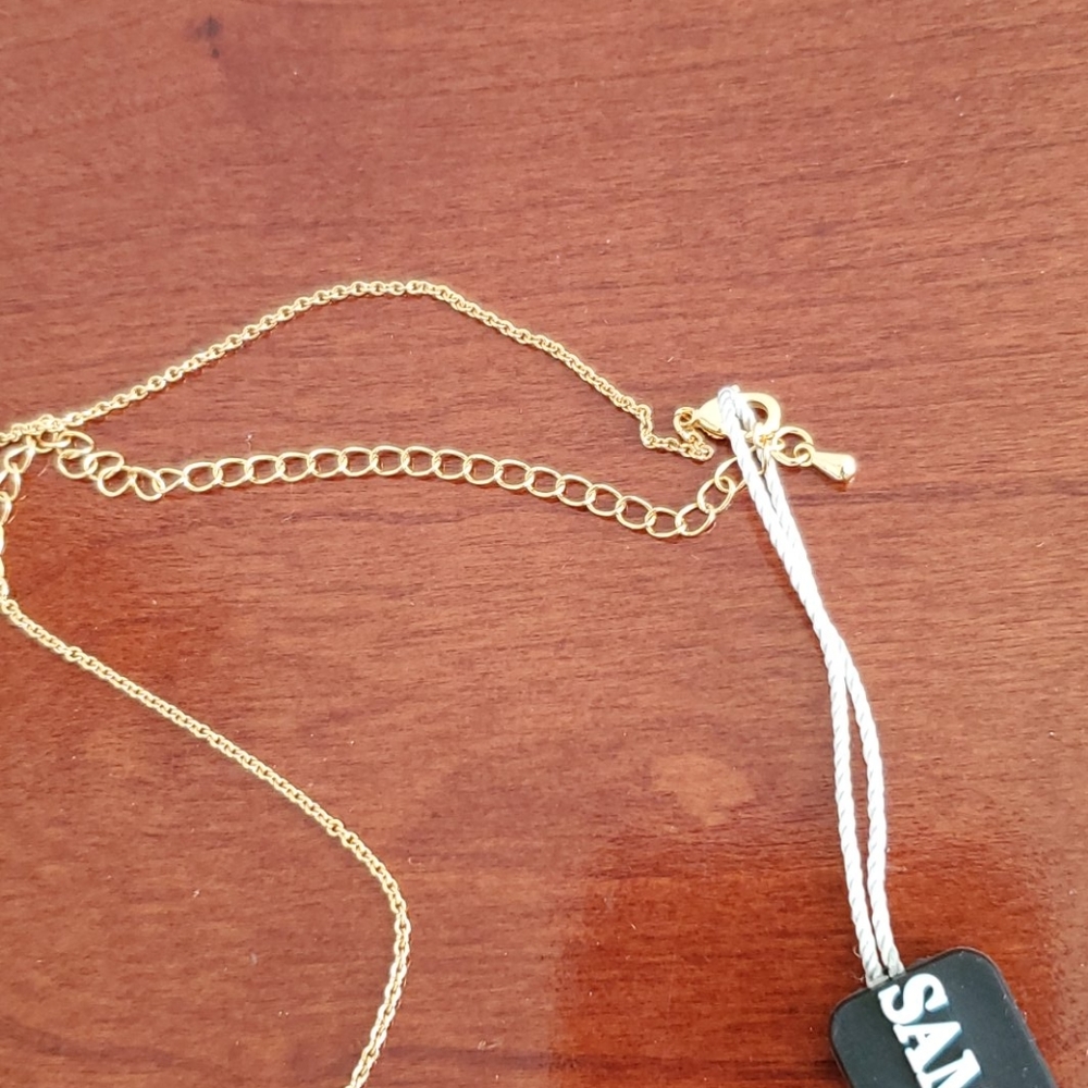 Samuel B gold plated necklace & earrings set, gold - Picture 5 of 7